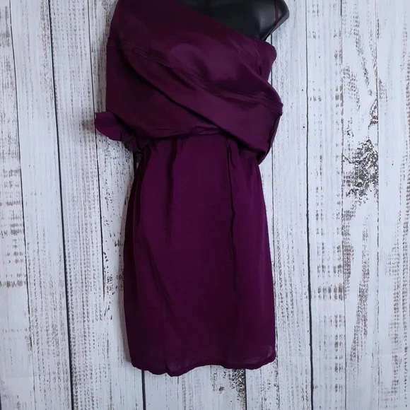 J.Crew Erica  strapless pleated mini cocktail dress w/ pockets in spiced wine - Picture 9 of 14